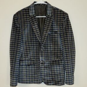 Elegance International Velveteen Blazer. Lined. Shoulder pad No Size Tag. Unisex